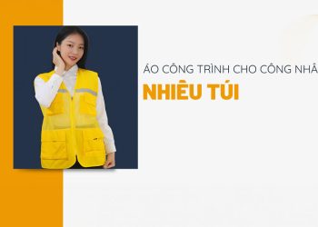Mẫu áo công trình nhiều túi cho công nhân tiện lợi