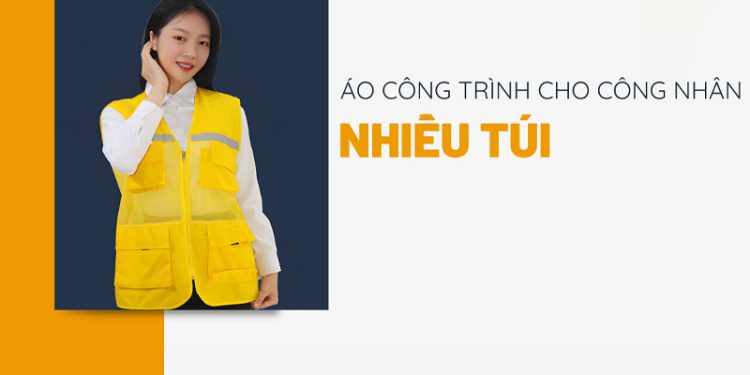 Mẫu áo công trình nhiều túi cho công nhân tiện lợi