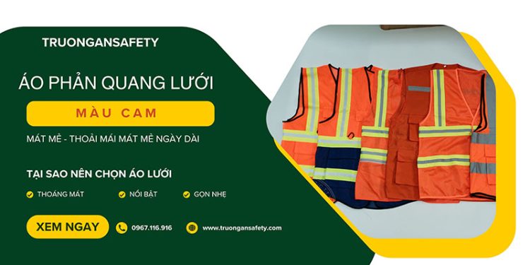 Áo phản quang lưới màu cam – Mát mẻ, thoải mái suốt ngày dài