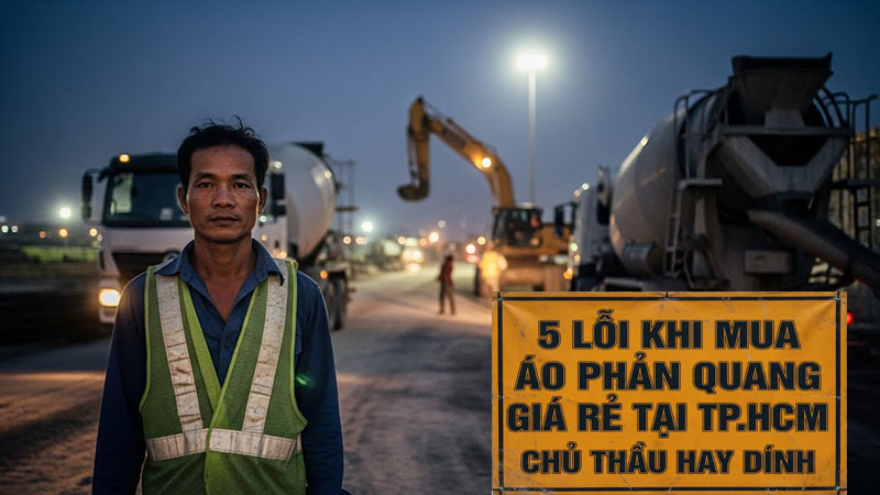 Cảnh báo 5 lỗi khi mua áo phản quang giá rẻ tại TPHCM mà chủ thấu hay dính chấu