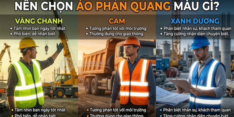Nên chọn áo phản quang màu gì cho công trình?