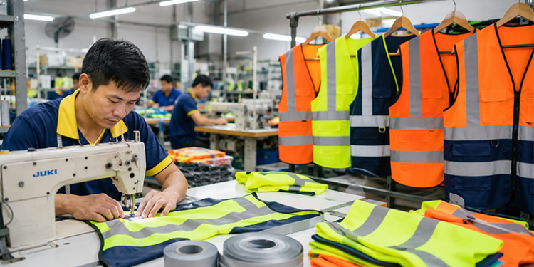 Xưởng sản xuất Áo phản quang tại TPHCM giá xưởng, May theo yêu cầu