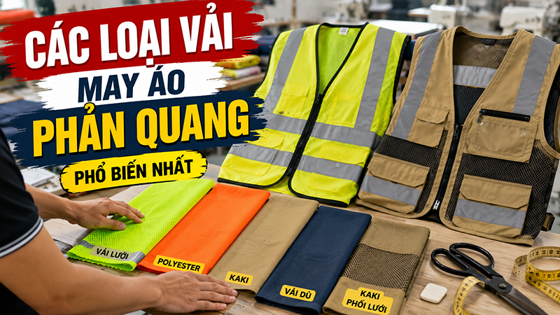 Các loại vải may áo phản quang phổ biến