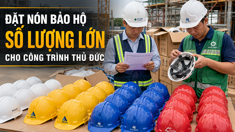 Đặt Nón bảo hộ số lượng lớn cho công trình Thủ Đức